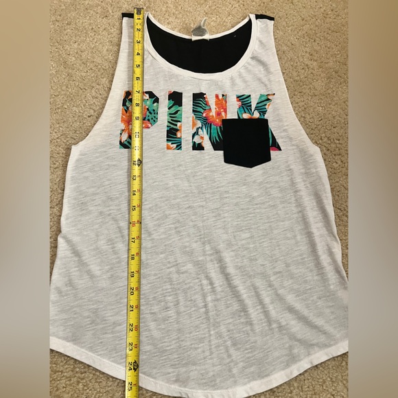 Victoria's Secret PINK muscle tank top with a cute floral design size XS - Picture 6 of 8